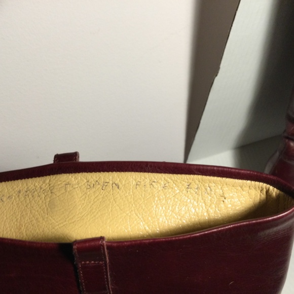 Salvatore Ferragamo Burgundy Leather Knee High Boots - Picture 7 of 13